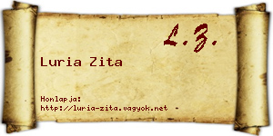 Luria Zita névjegykártya